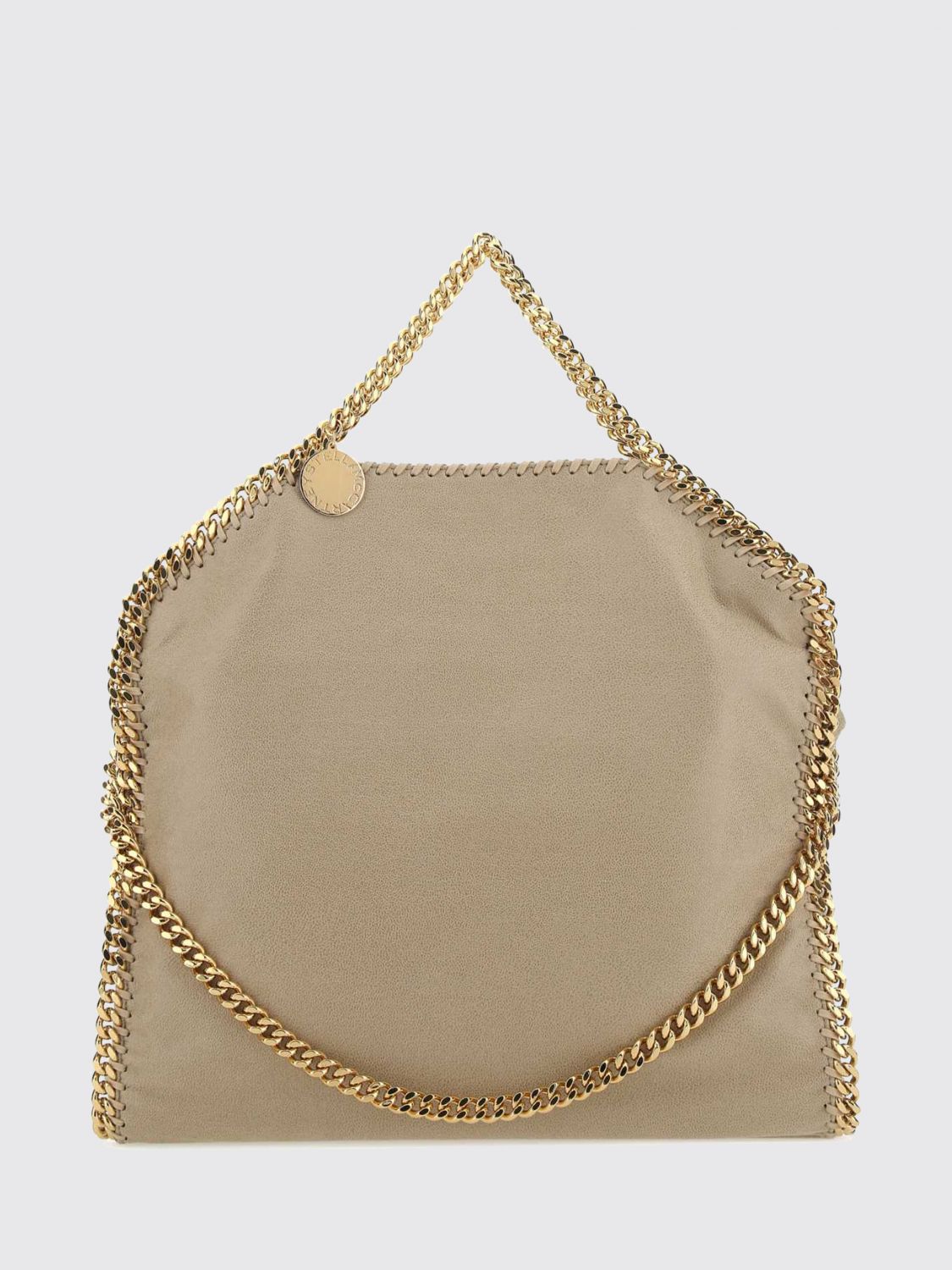 falabella large tote bag in faux leather with chain detail