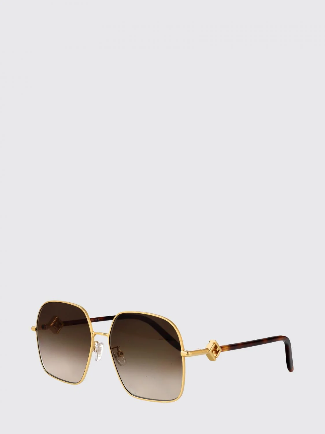 oversized square ff monogram metal sunglasses