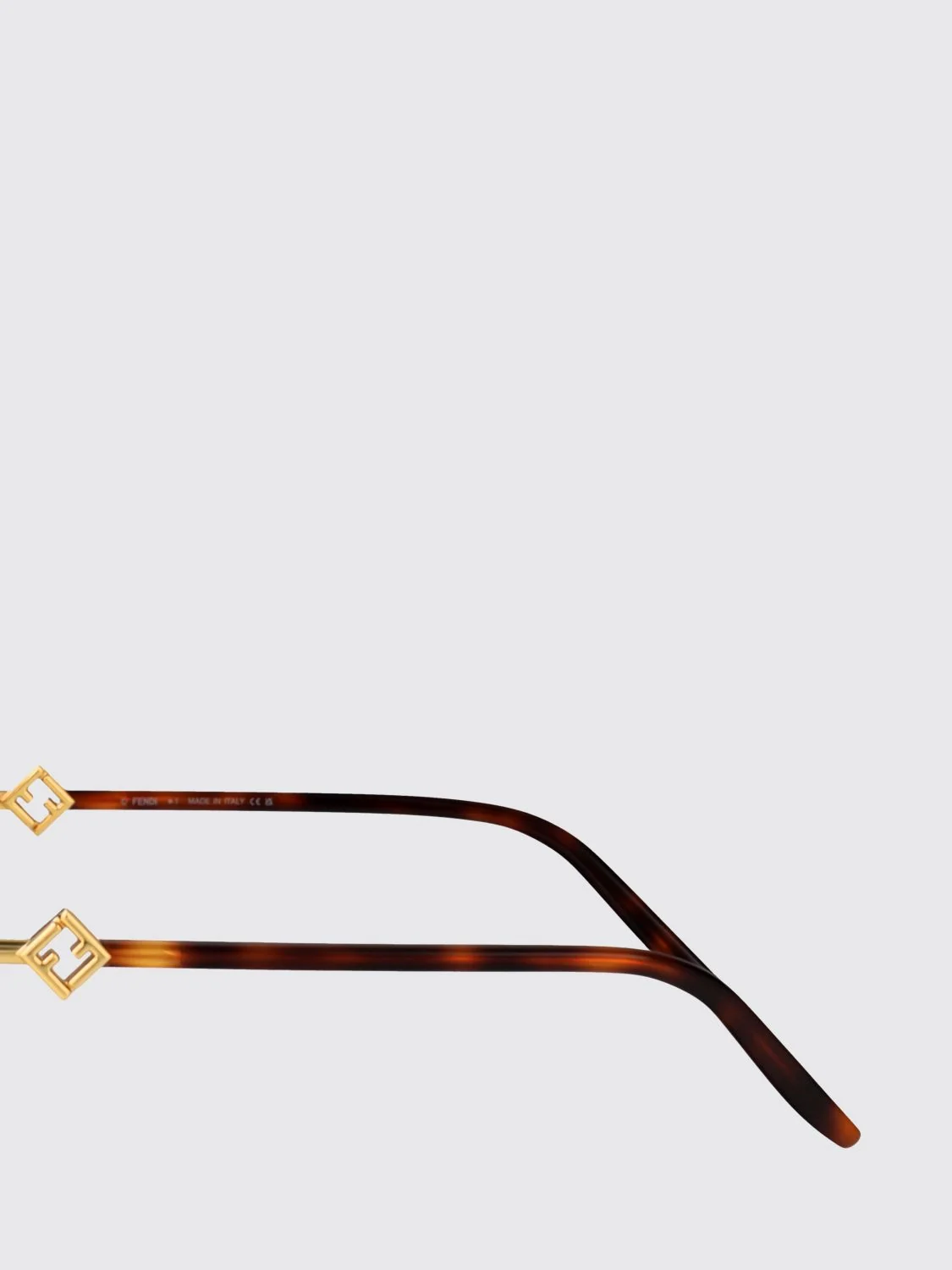 oversized square ff monogram metal sunglasses