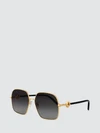 oversized square ff monogram metal sunglasses