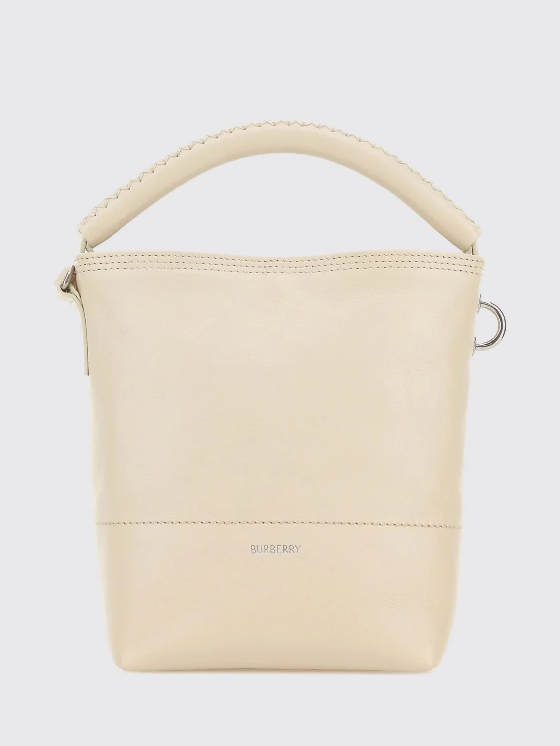 BURBERRY OS b clip mini bucket bag in smooth calfskin leather