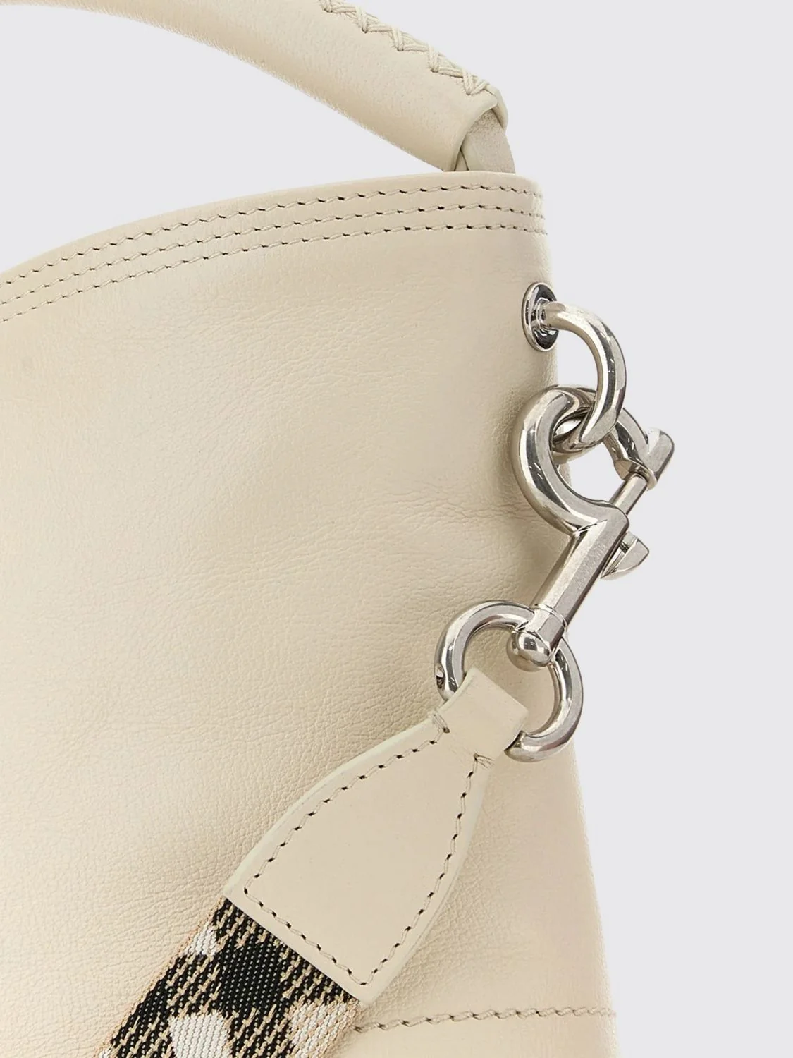 b clip mini bucket bag in smooth calfskin leather