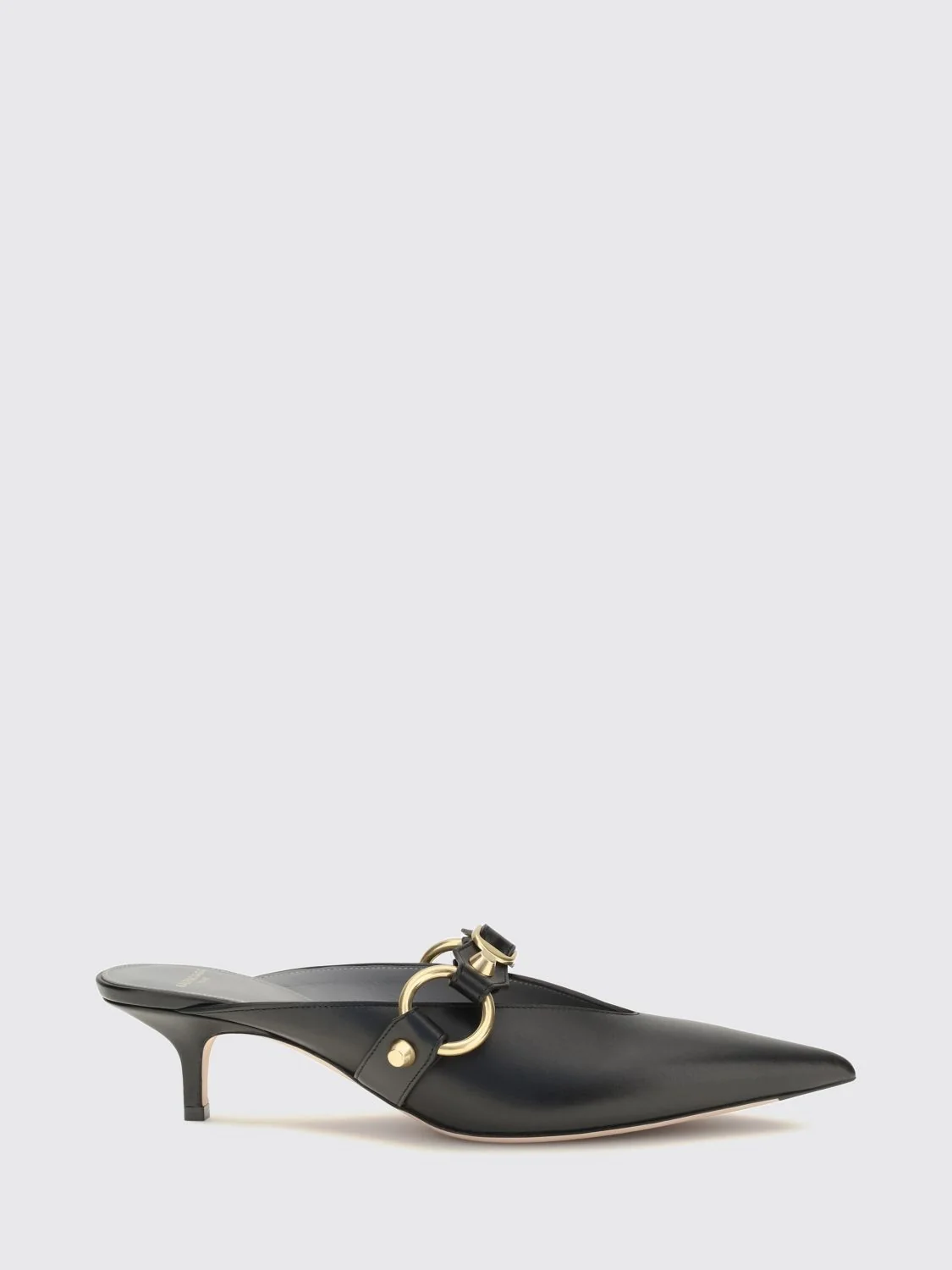 BALENCIAGA 36 city studded calfskin mules with medium stiletto heel