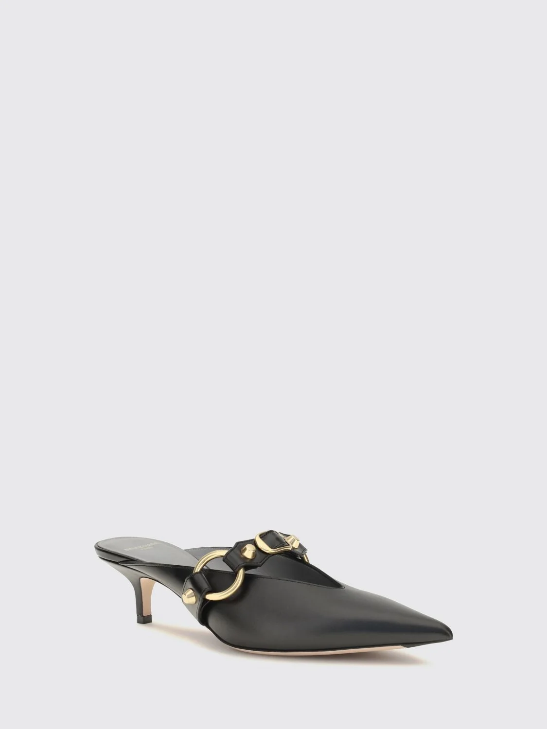 city studded calfskin mules with medium stiletto heel