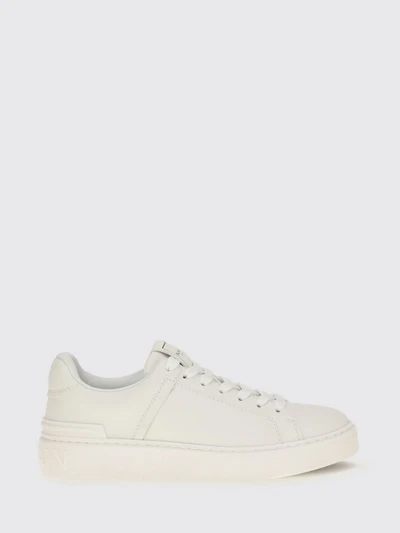 b-court smooth leather sneakers with printed logo