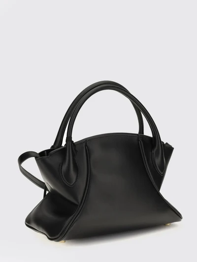 pulse hourglass handbag in smooth leather with padlock and key