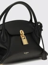 pulse hourglass handbag in smooth leather with padlock and key