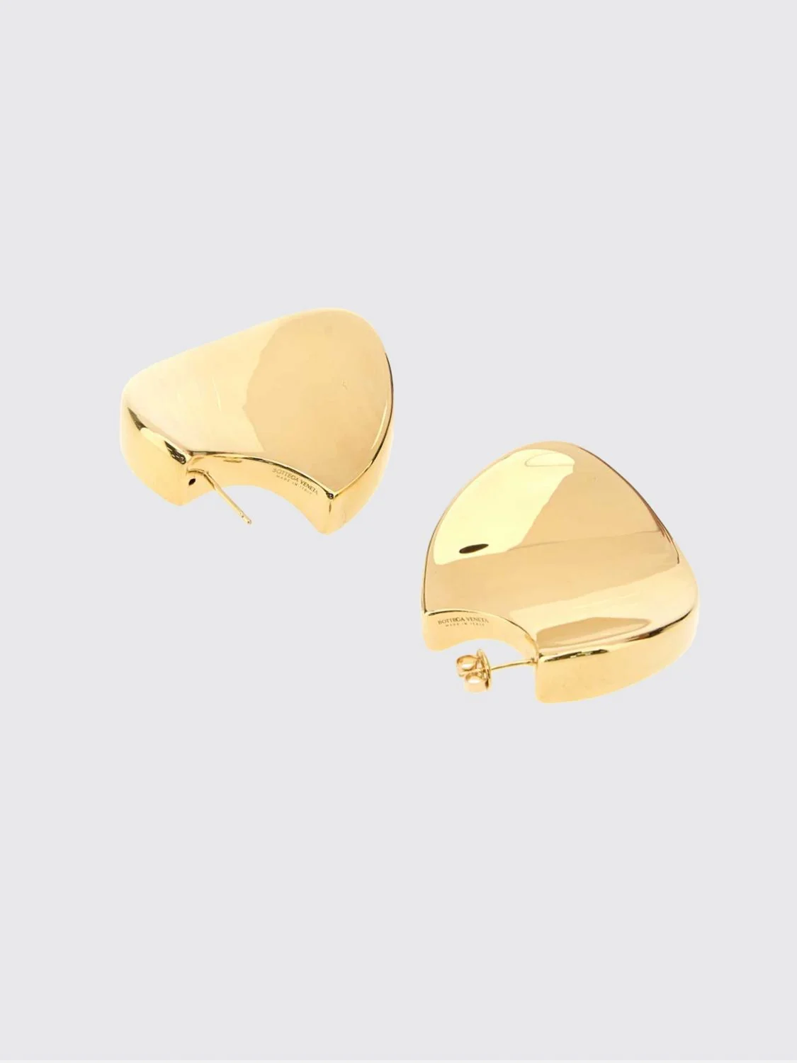 BOTTEGA VENETA OS disc pendant earrings in 18k gold-plated sterling silver
