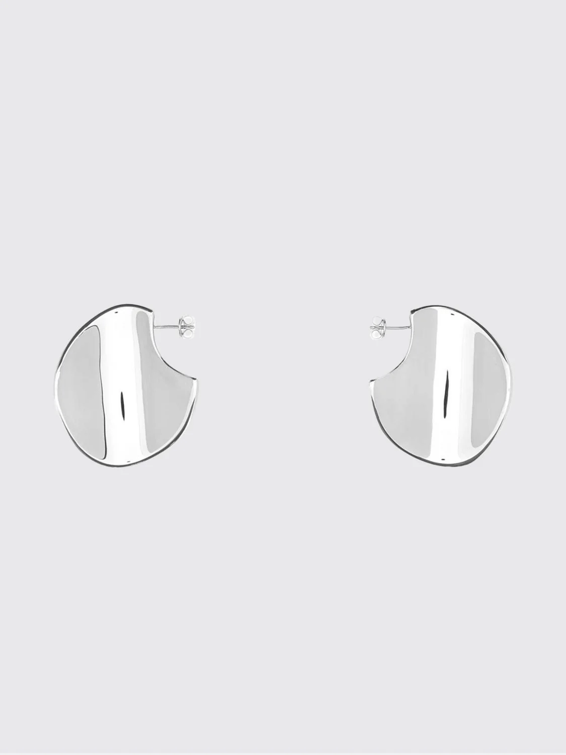 disc oval-shaped sterling silver dangle earrings