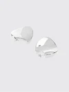 disc oval-shaped sterling silver dangle earrings