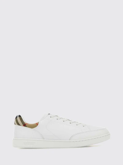 set trainers in leather and mesh with vintage check panels