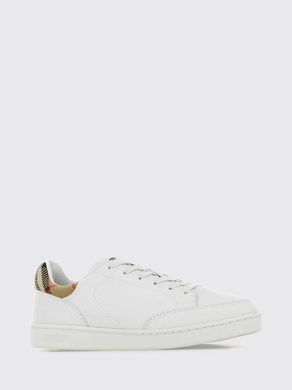 set trainers in leather and mesh with vintage check panels