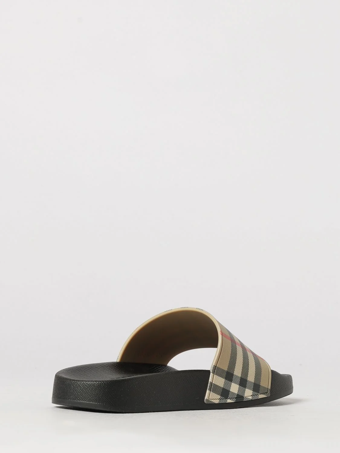 vintage check rubber slides