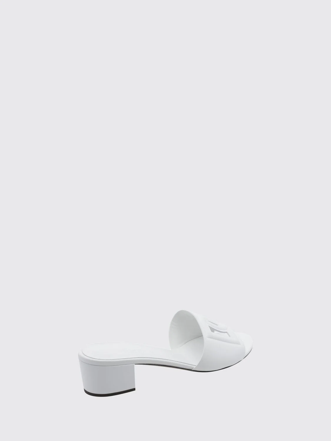 calfskin mules with cut-out dg monogram