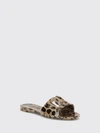 animal-print rubber slides with dg monogram