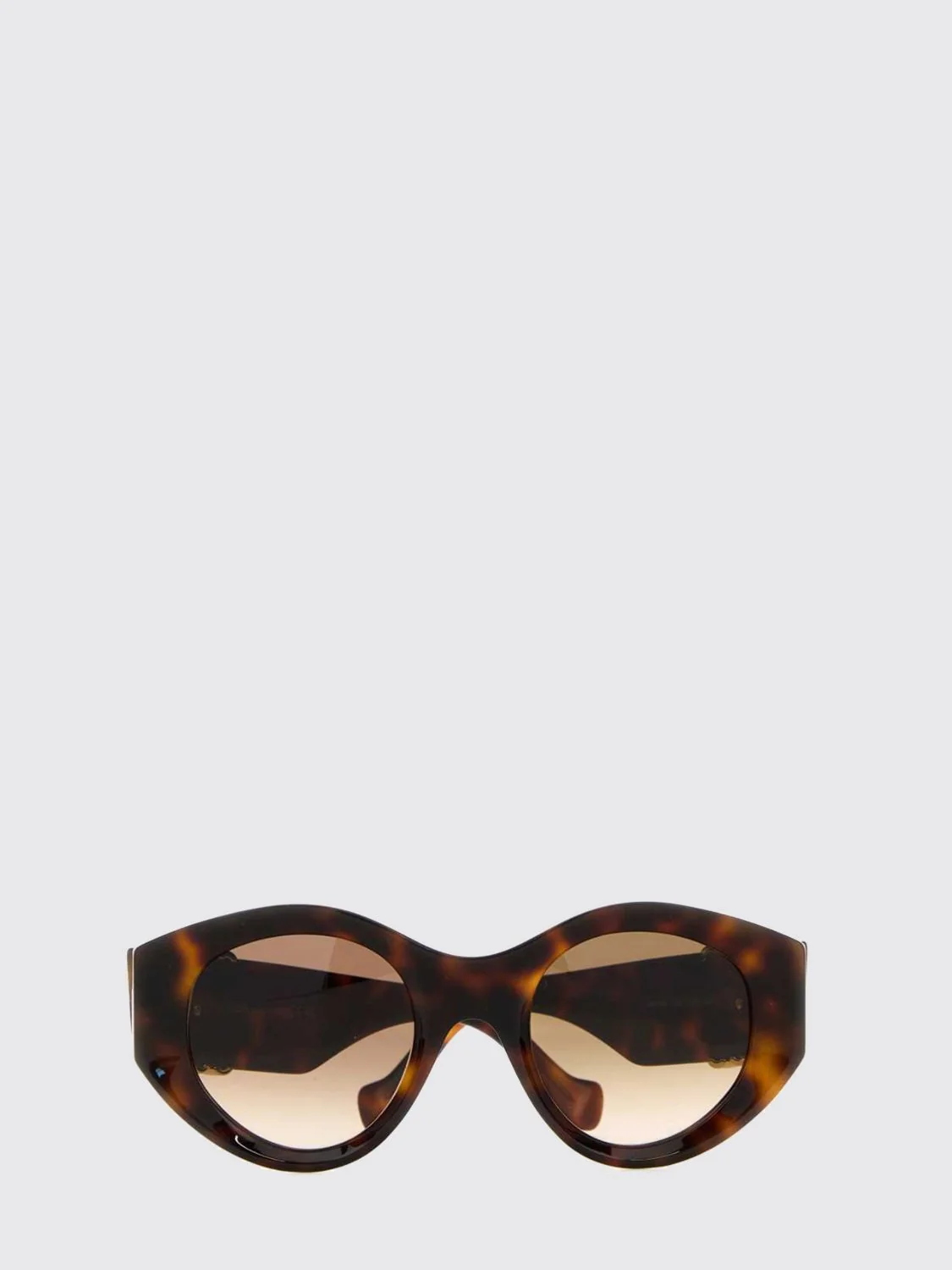 LOEWE OS anagram rounded cat-eye sunglasses in tortoiseshell acetate