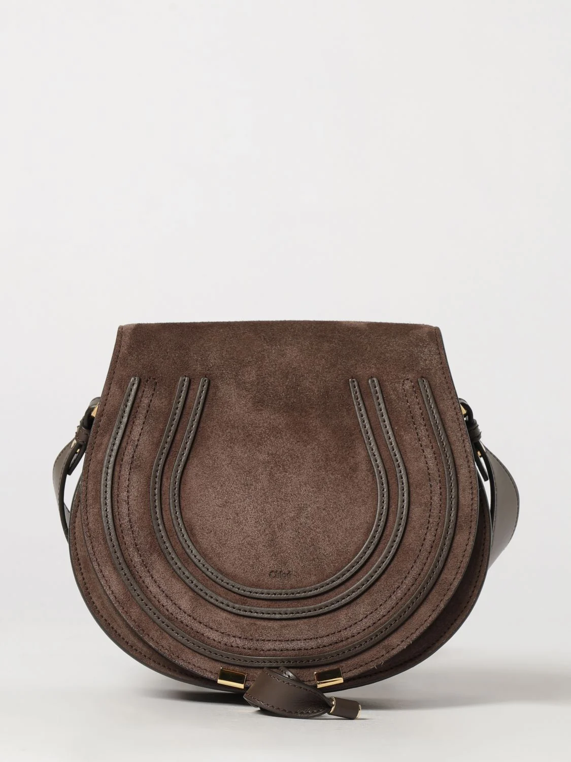 marcie mini crossbody bag chloé in suede calfskin