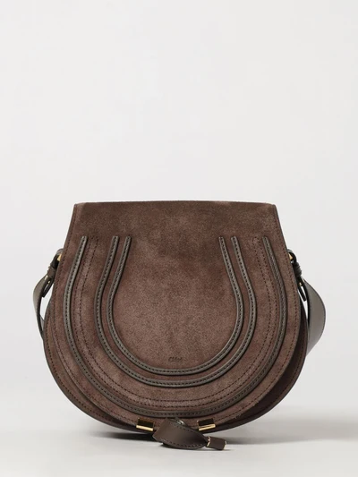 marcie mini crossbody bag chloé in suede calfskin
