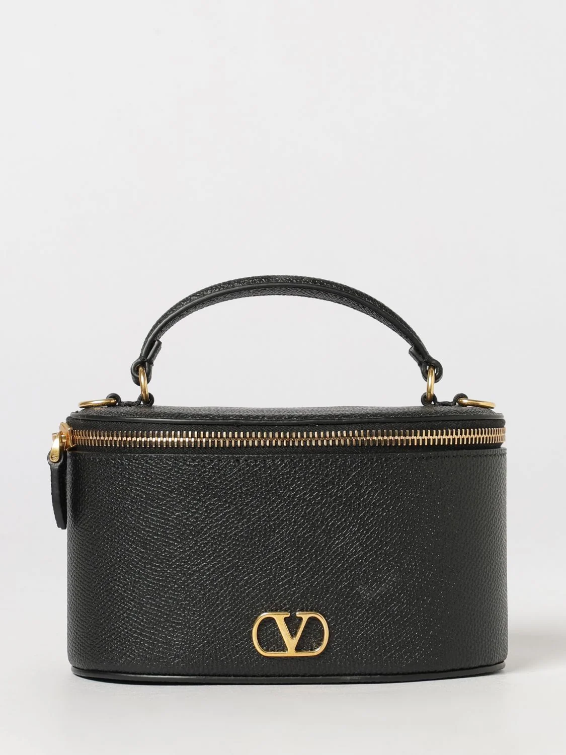 VALENTINO GARAVANI OS vanity mini bag in grained leather with vlogo signature