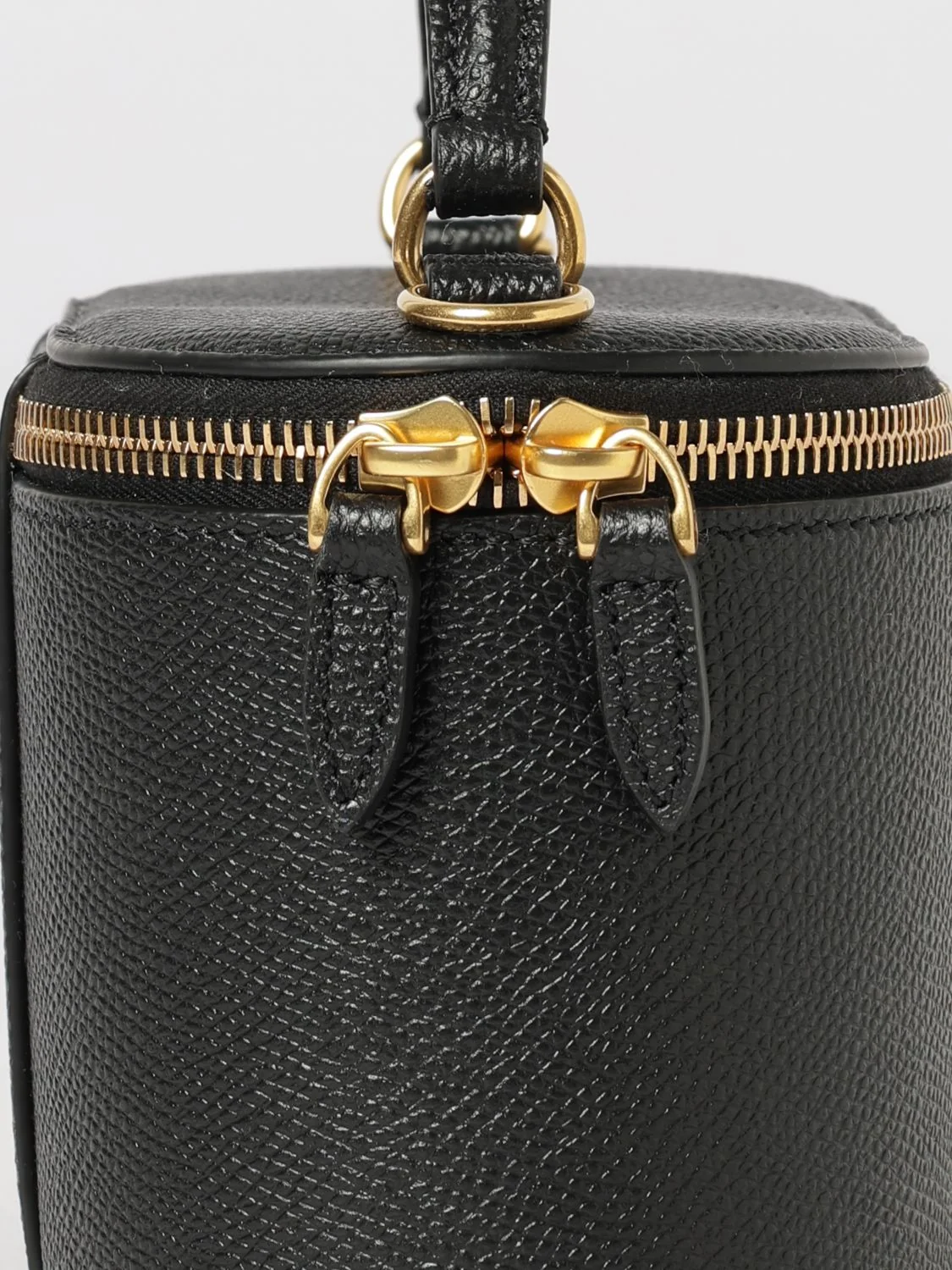 vanity mini bag in grained leather with vlogo signature