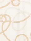 square scarf in pure silk with a contrasting graphic logo print