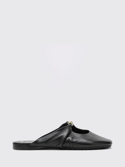 pebble draped nappa leather mules