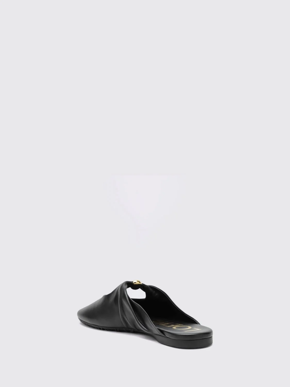 pebble draped nappa leather mules