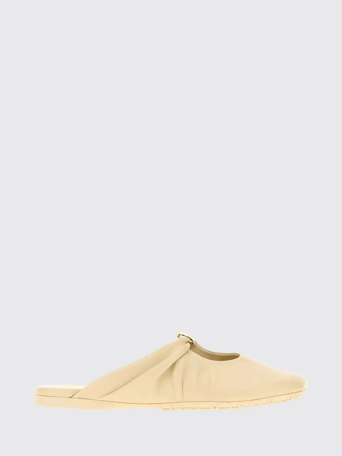 pebble draped nappa leather mules