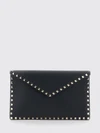 rockstud grained calfskin leather envelope clutch with studs