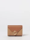 ff diamonds grained leather tri-fold wallet with monogram