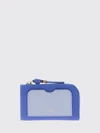 bicolor calfskin zip card holder with ring