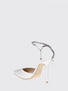 saeda crystal-embellished satin high-heel pumps