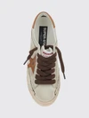 super-star leather trainers with distressed effect and star