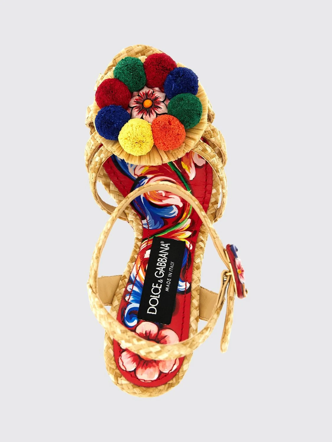 keira sicilian cart print raffia platform sandals
