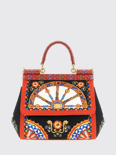 sicily mini handbag with carretto siciliano print