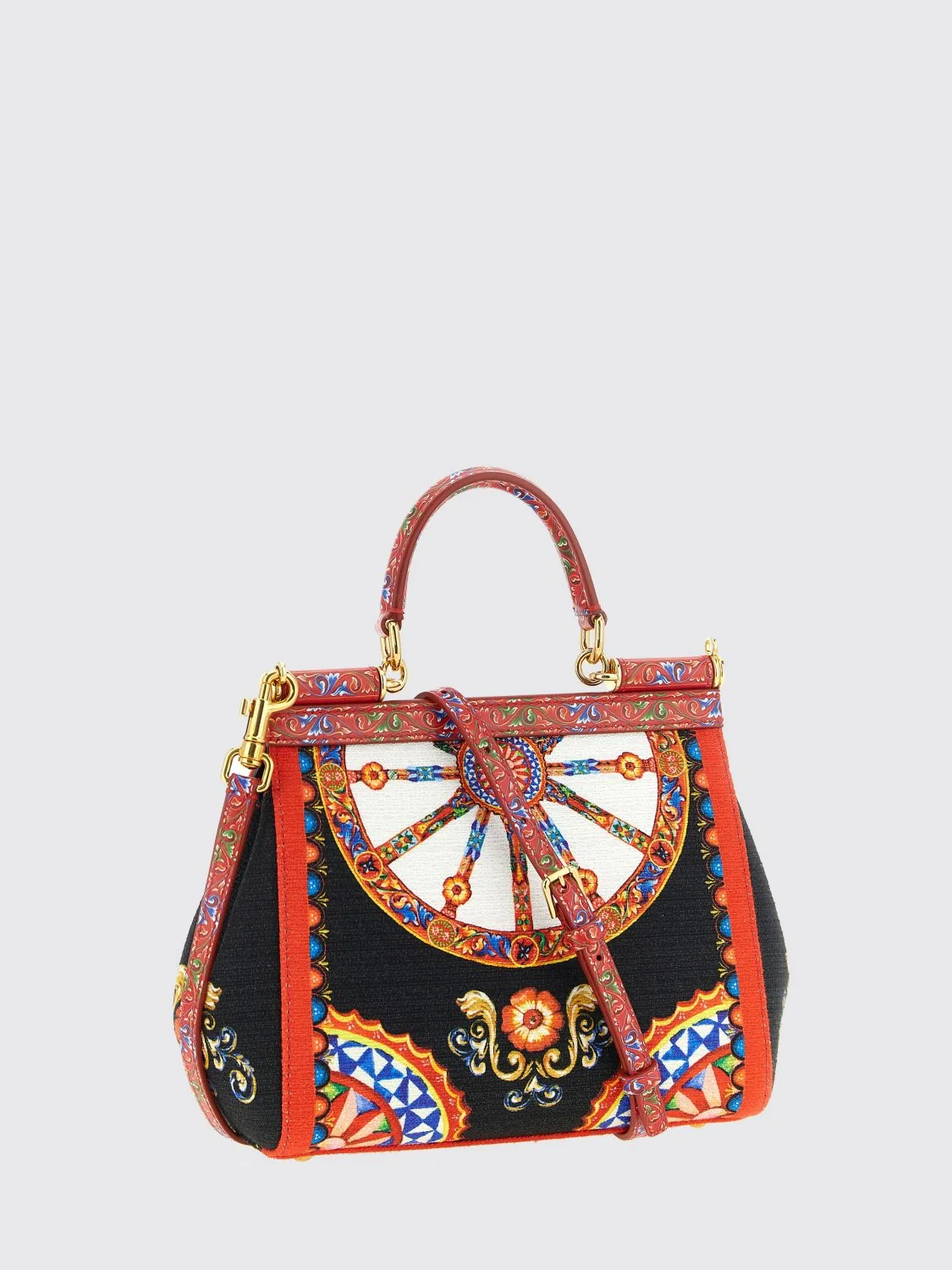 sicily mini handbag with 'carretto siciliano' print