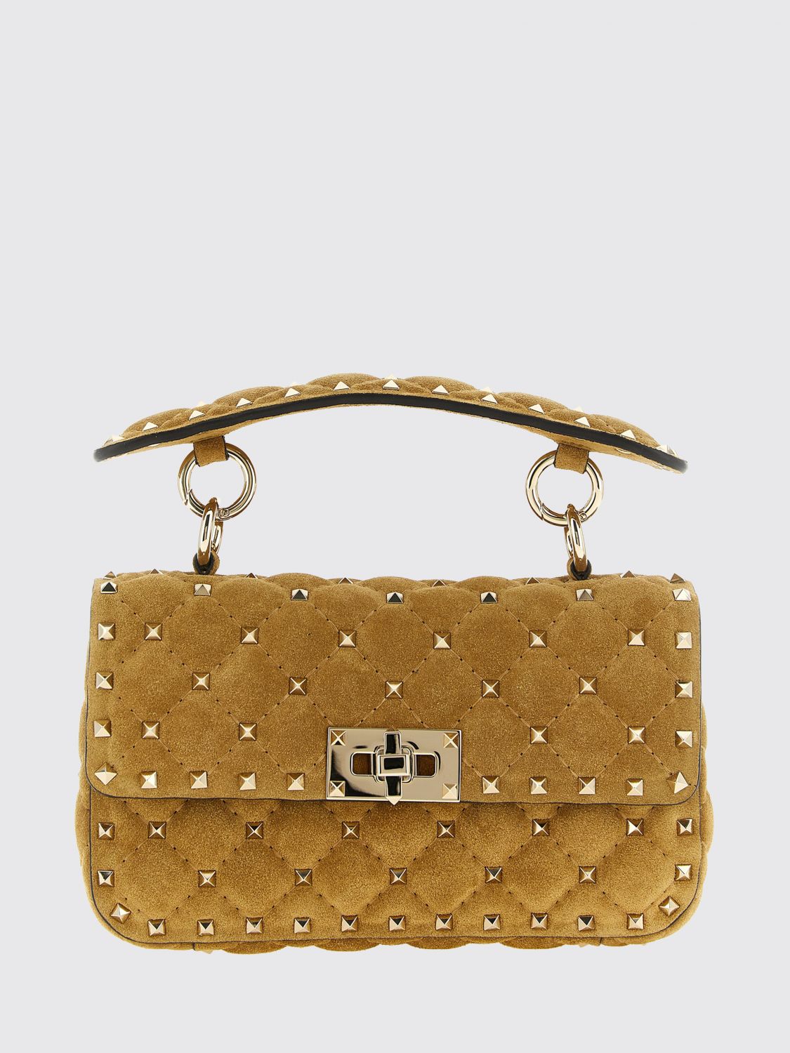 VALENTINO GARAVANI OS rockstud spike handbag in quilted leather with studs
