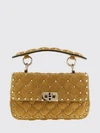 rockstud spike handbag in quilted leather with studs