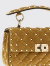 rockstud spike handbag in quilted leather with studs