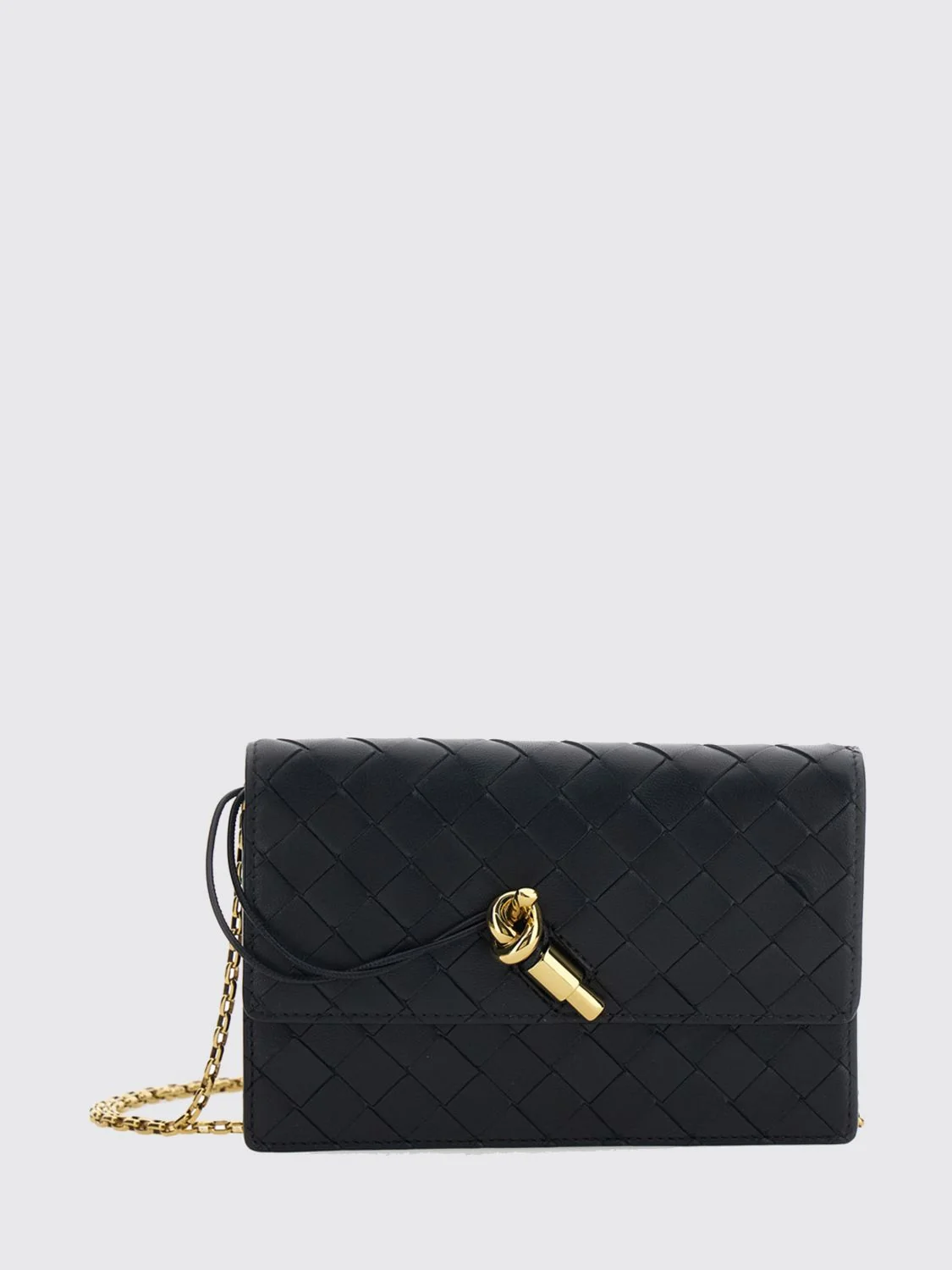 andiamo mini intrecciato lambskin bag with chain strap