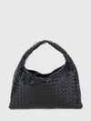 hop intrecciato calfskin shoulder bag with woven handle