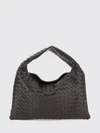 hop intrecciato calfskin shoulder bag with woven handle