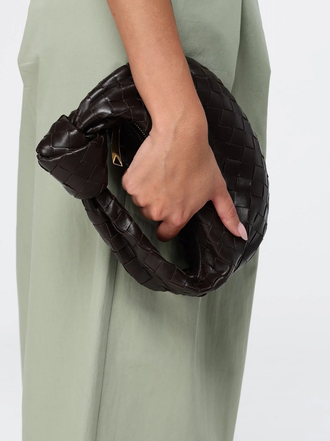 BOTTEGA VENETA OS jodie mini handbag in intrecciato leather with knotted handle