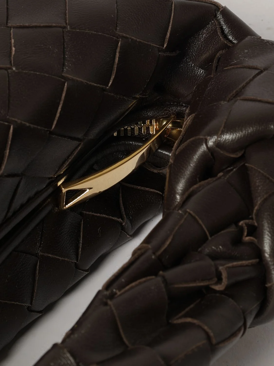 jodie mini handbag in intrecciato leather with knotted handle