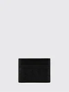 flat woven nappa calfskin card holder with 7 slots