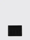 flat woven nappa calfskin card holder with 7 slots
