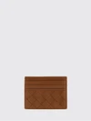 flat woven nappa calfskin card holder with 7 slots