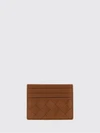 flat woven nappa calfskin card holder with 7 slots