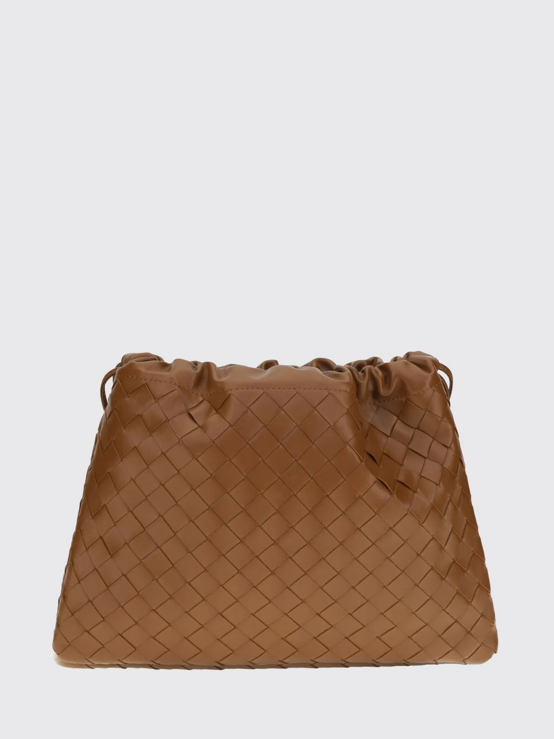 dustbag intrecciato calfskin bucket bag with drawstring