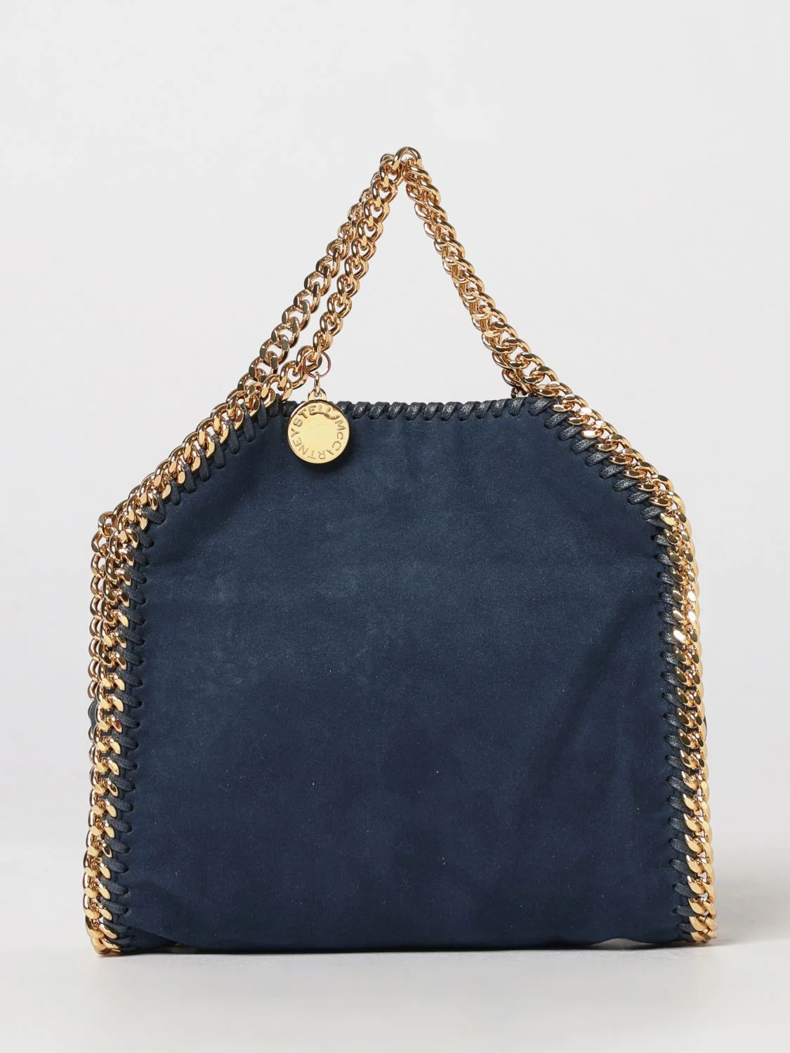STELLA MCCARTNEY OS falabella mini synthetic leather bag with chain trims